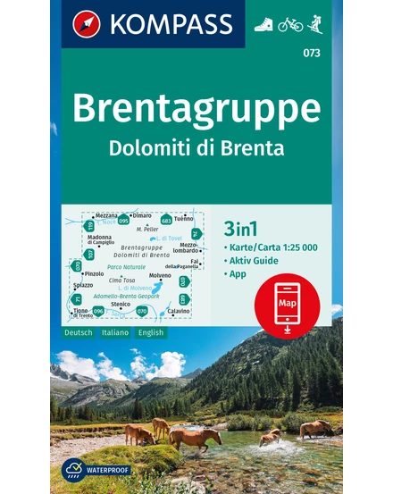 Cartographia-K 073 Brenta-Dolomitok turistatérkép-9783991218630