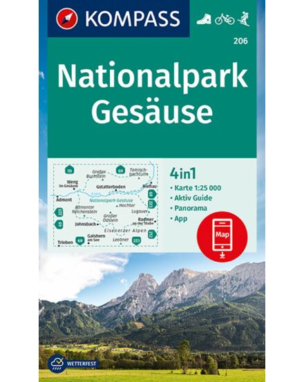 Cartographia K 206 Gesäuse Nemzeti Park turistatérkép 9783991213833