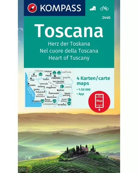 Cartographia K 2440 Toszkána turistatérkép 9783991215783