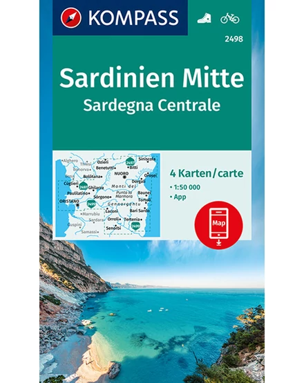 Cartographia K 2498 Szardínia középső részének turistatérképe 9783990449318