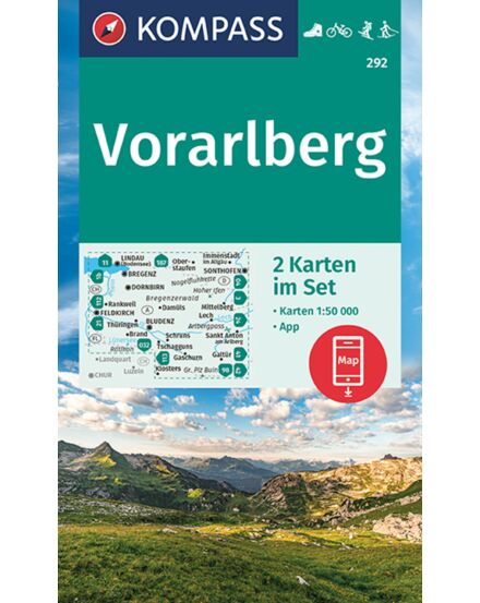 Cartographia K 292 Vorarlberg turistatérkép-9783991215585