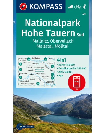 Cartographia K 49 Magas-Tauern Nemzeti Park Déli rész (Mallnitz, Obervellach, Maltatal, Mölltal) turistatérkép-9783991215127