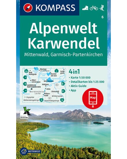 Cartographia-K 6 Alpenwelt Karwendel turistatérkép-9783991212133