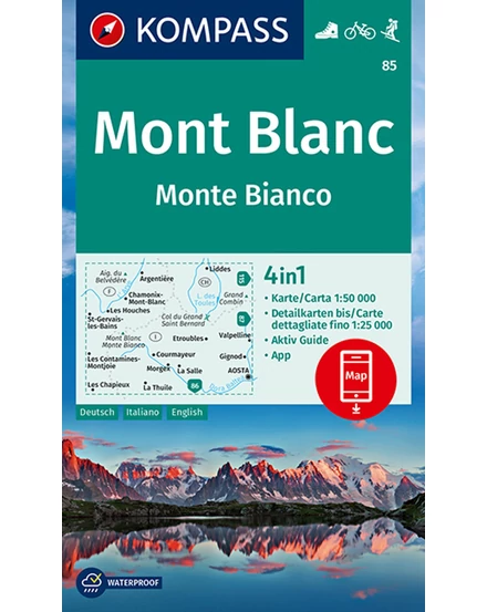 Cartographia K 85 Mont Blanc turistatérkép 9783990442937