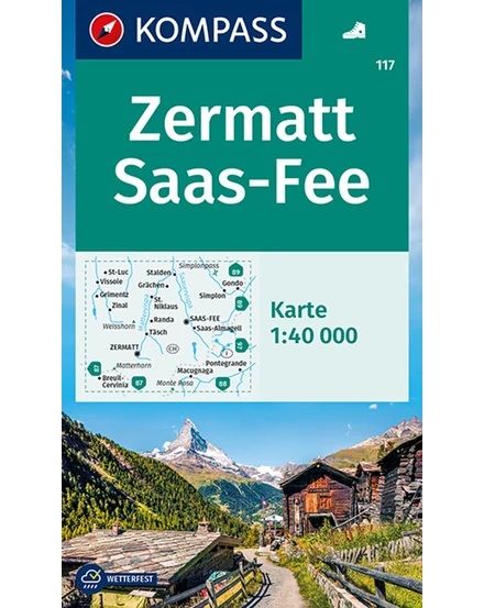 Cartographia K 117 Zermatt - Saas Fee turistatérkép 9783991211037