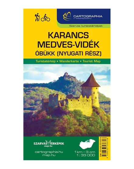 Cartographia Karancs, Medves-vidék,Óbükk (nyugat) 1:33 000 turistatérkép 9789633538708