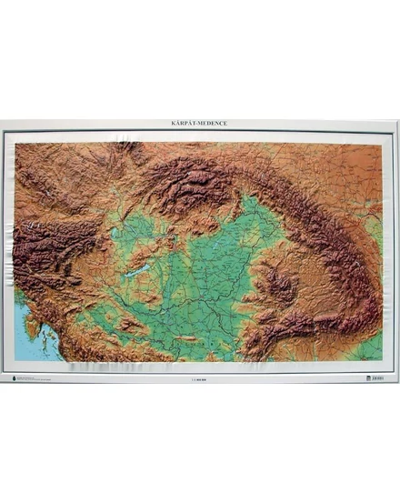 Cartographia Kárpát-medence dombortérkép 120 X 80 - HM 9789632572512