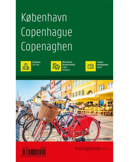 Koppenhága city Pocket várostérkép (Freytag)