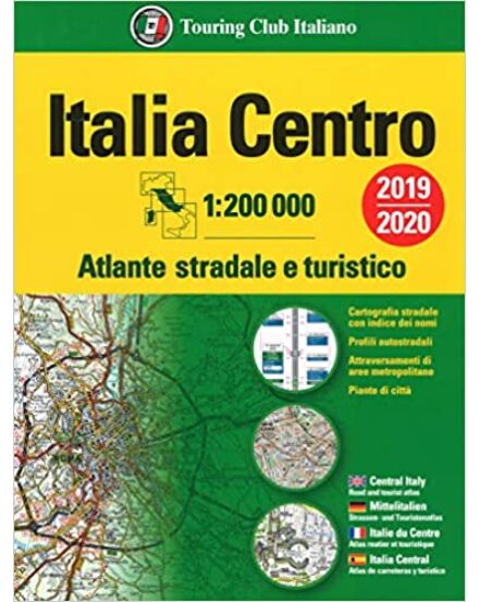 Cartographia Közép-Olaszország atlasz 9788836573240