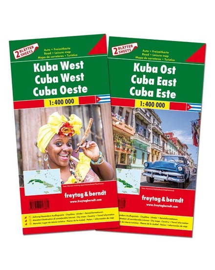 Cartographia Kuba Nyugat és Kelet térképszett-Freytag-9783707916881