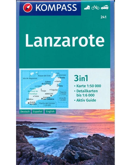 Cartographia K 241 Lanzarote turistatérkép 9783990445693