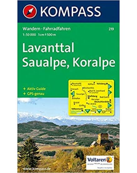 Cartographia K 219 Lavanttal, Saualpe, Koralpe térkép 9783854917410