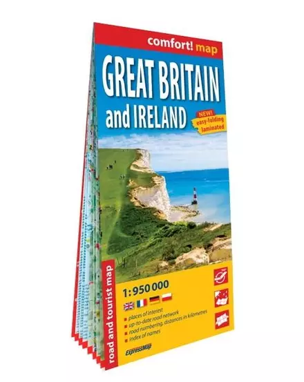 Cartographia-Nagy-Britannia és Írország Comfort térkép- Expressmap-9788381907859