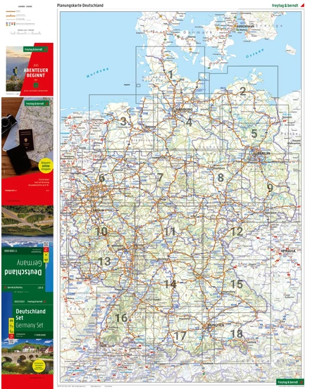 Cartographia Németország, 10 darabos térképszett - Freytag 9783707922097