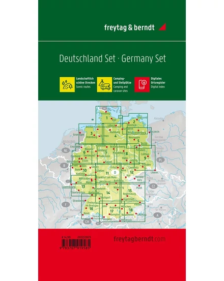 Cartographia Németország, 10 darabos térképszett - Freytag 9783707922097