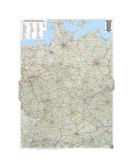 Németország térkép íves 1: 700 000 (93,6 x 129 cm papír) Freytag