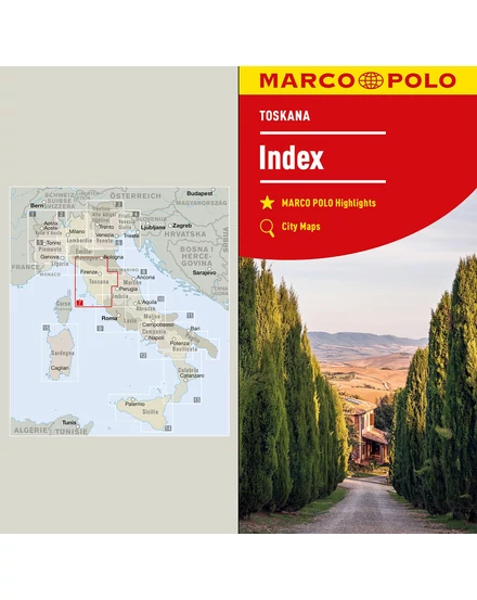 Cartographia Olaszország résztérkép -  Toszkána térkép - Marco Polo-9783575016560