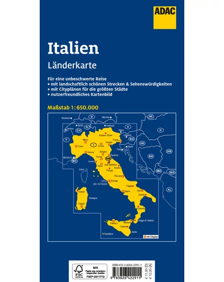 Cartographia-Olaszország térkép-ADAC-9783826422911
