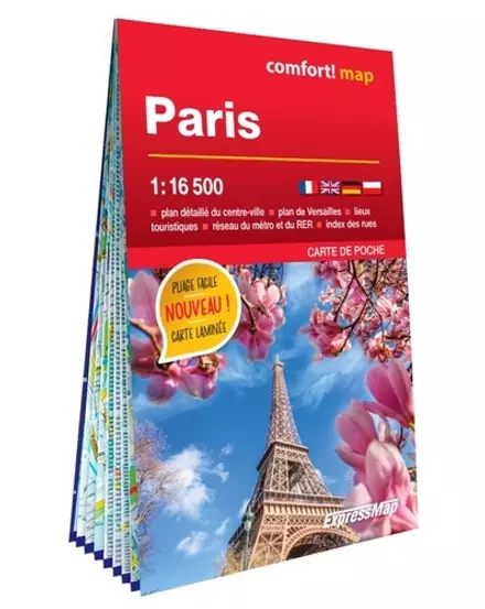 Cartographia Párizs  Comfort zsebtérkép - Expressmap -9788381908047