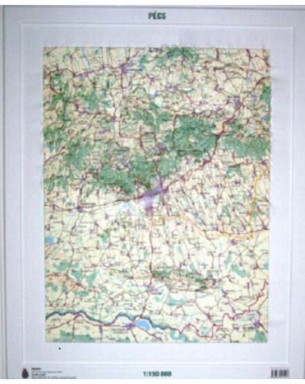 Cartographia Pécs dombortérkép 68 X 56 - HM 9789632571157