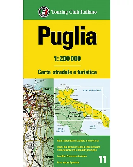 Cartographia Puglia régiótérkép-TCI-9788836579730