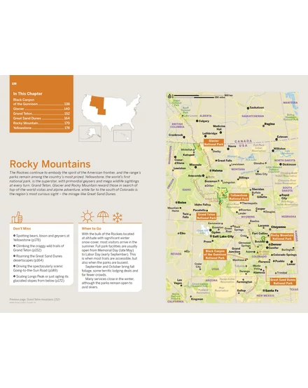 Cartographia-Sziklás-hegység és Csendes-Óceán ÉNY-i rész nemzeti parkjai útikönyv - Lonely Planet (angol)-9781838696085