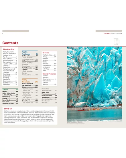 Cartographia-Sziklás-hegység és Csendes-Óceán ÉNY-i rész nemzeti parkjai útikönyv - Lonely Planet (angol)-9781838696085