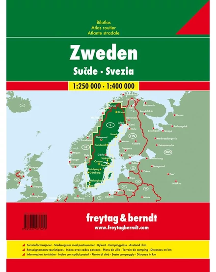 Cartographia Svédország autóatlasz - Freytag - 9783707917451