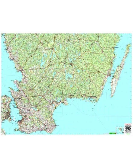 Cartographia Svédország résztérkép (1) Dél - Malmö - Helsingborg - Kalmar térkép - Freytag-9783707903188