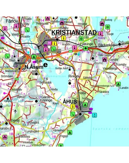 Cartographia Svédország résztérkép (1) Dél - Malmö - Helsingborg - Kalmar térkép - Freytag-9783707903188