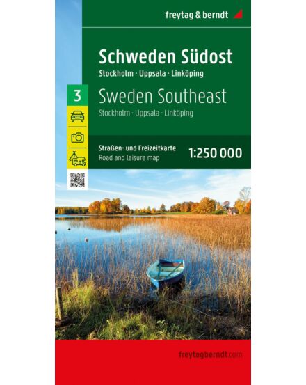 Cartographia Svédország résztérkép (3) Délkelet - Stockholm - Uppsala - Linköping térkép - Freytag-9783707919936