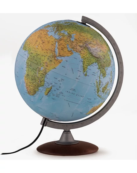 Cartographia TATTILE földgömb 30 cm - domborított felszínű, világító, fatalpas 8007239992894