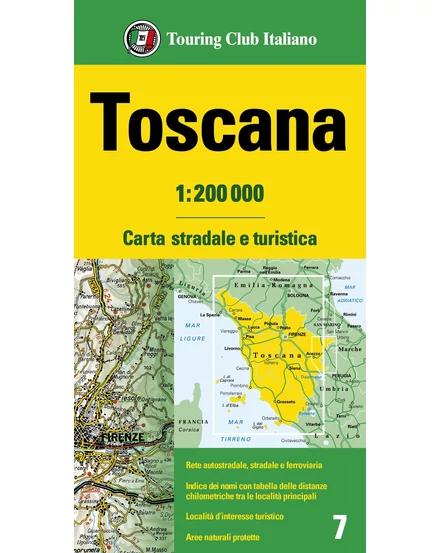 Cartographia Toszkána régiótérkép-TCI-9788836579747