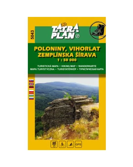 Cartographia TP5043 Poloninyák Nemzeti Park, Vihorlát-hegység, Széles-tó turistatérkép 1:50 000 - TatraPlan 9788089904037
