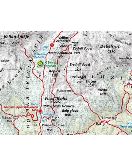 Triglav Nemzeti Park turistatérkép