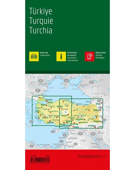 Törökország autótérkép AK 6003 - Freytag
