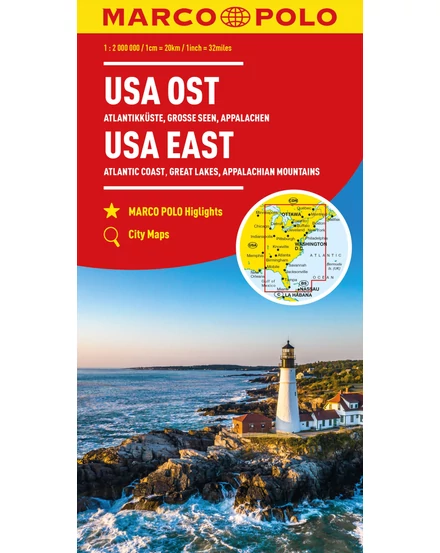 Cartographia USA kelet térkép - Marco Polo-9783575016997