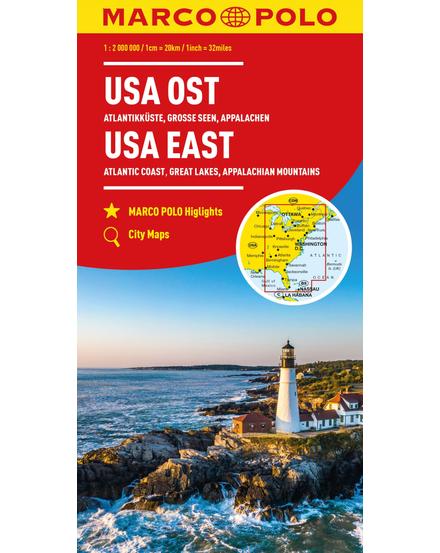 Cartographia USA kelet térkép - Marco Polo-9783575016997