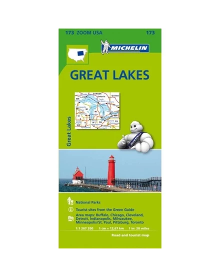 Cartographia USA Nagy tavak 1:1 267 200 - Michelin Zoom 173 9782067190849