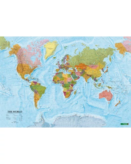Cartographia Világtérkép angol nyelvű (100 x70) papír Freytag 9783707916157