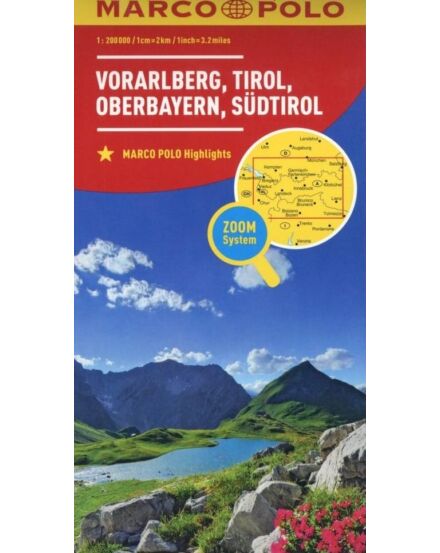 Cartographia Ausztria résztérkép 1:200 000 3. - Vorarlberg /Tirol / Oberbayern /Dél-Tirol 9783829740777