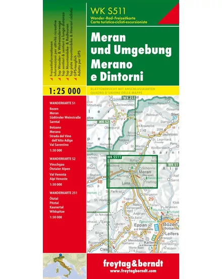 Cartographia WKS511 Meran és környéke turistatérkép - Freytag-9783707903478