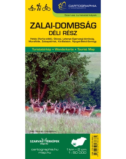 Cartographia Zalai-dombság déli rész turistatérkép 1: 50 000 9789633538685