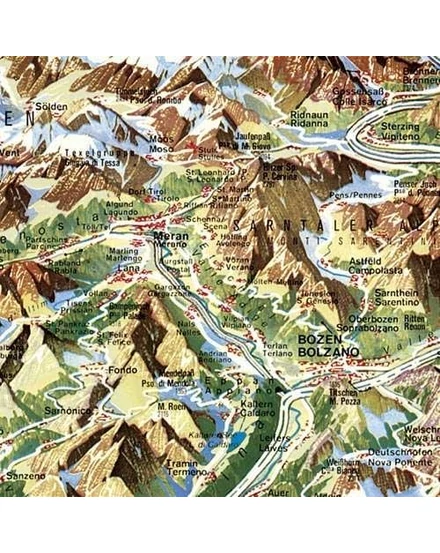 Cartographia - Tirol-Dolomitok-Garda-tó autó- és panorámatérkép