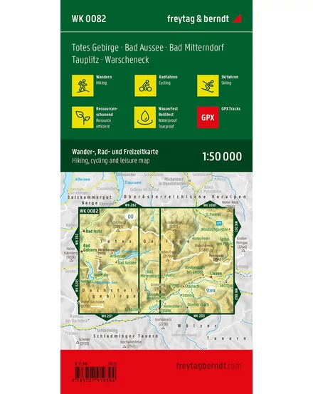 Cartographia  - WK 0082 Bad Aussee-Totes Gebirge-Bad Mitterndorf-Tauplitz turistatérkép