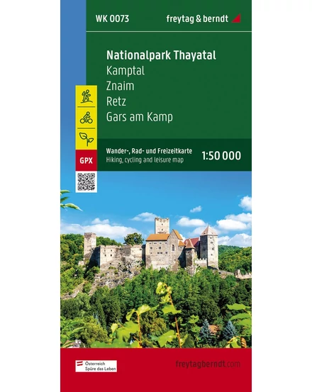 Cartographia WK073 NP Thayatal Kamptal Znaim Retz Gars am Kamp  turistatérkép - Freytag 9783707919349