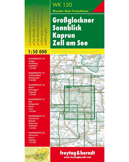 Cartographia  - WK120 Grossglockner-Kaprun- Zell am See turistatérkép