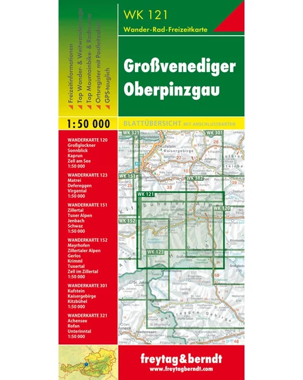 Cartographia  - WK121 Grossvenediger-Oberpinzgau turistatérkép