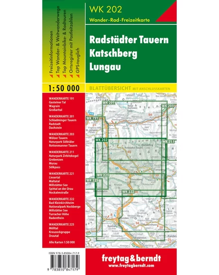 Cartographia  - WK 202 Radstadter Tauern-Katschberg-Lungau turistatérkép 9783850847179 