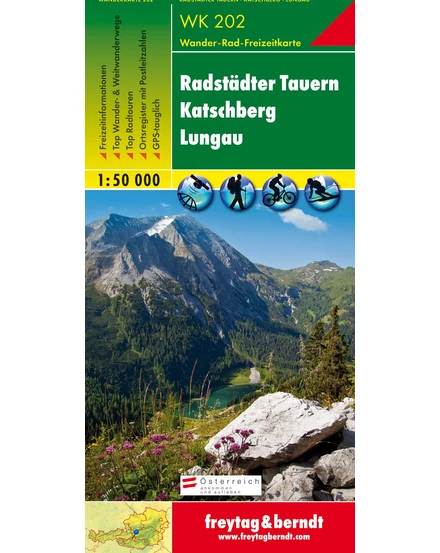 Cartographia WK 202 Radstadter Tauern-Katschberg-Lungau turistatérkép - Freytag 
